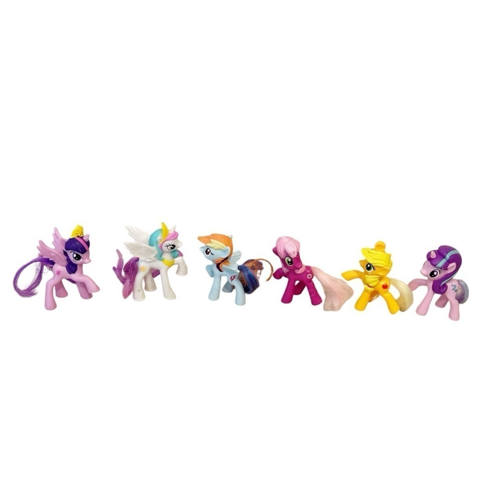 6 2011 McDonald’s Hasbro My Little Pony Figures Twilight Sparkle Apple Jack